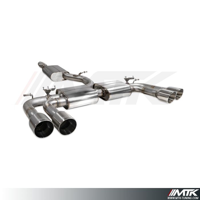 Catback avec silencieux intermédiaire et emplacement pour les valves Audi S3 berline 8V